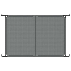 Ανυψωμένο κρεβάτι σκύλου γκρι 150x90x20 cm Textilene και χάλυβα - Pakobazaar