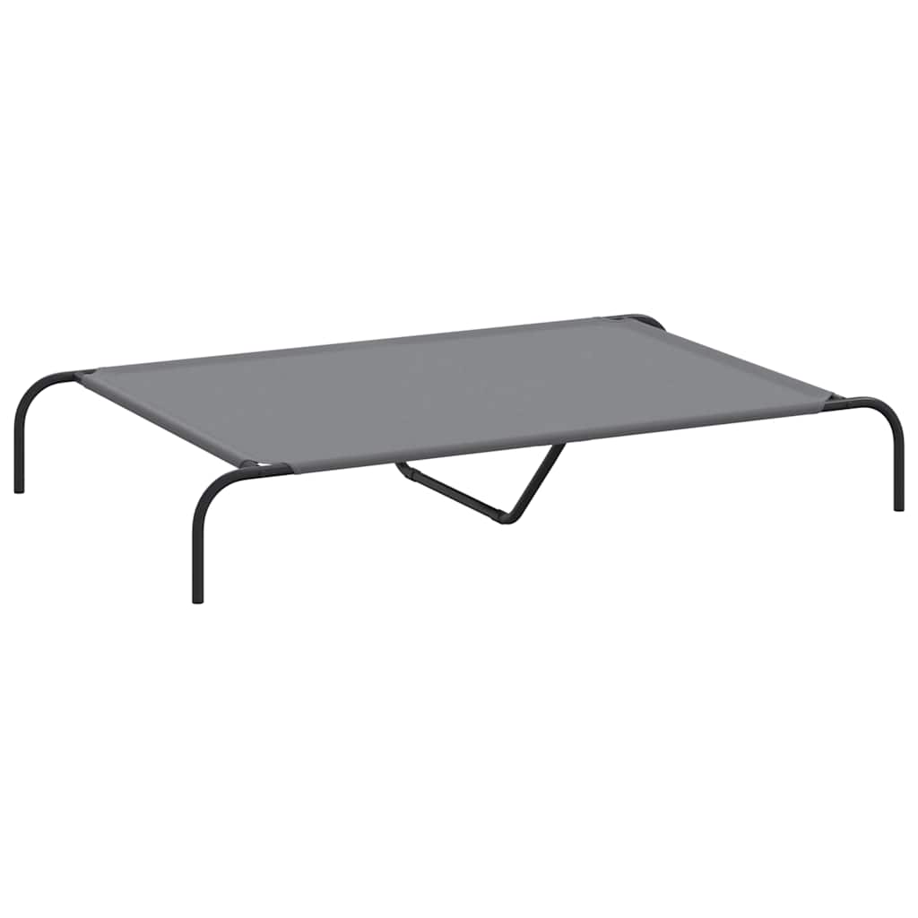 Ανυψωμένο κρεβάτι σκύλου Γκρι 130x80x20 cm Ύφασμα Οξφόρδης