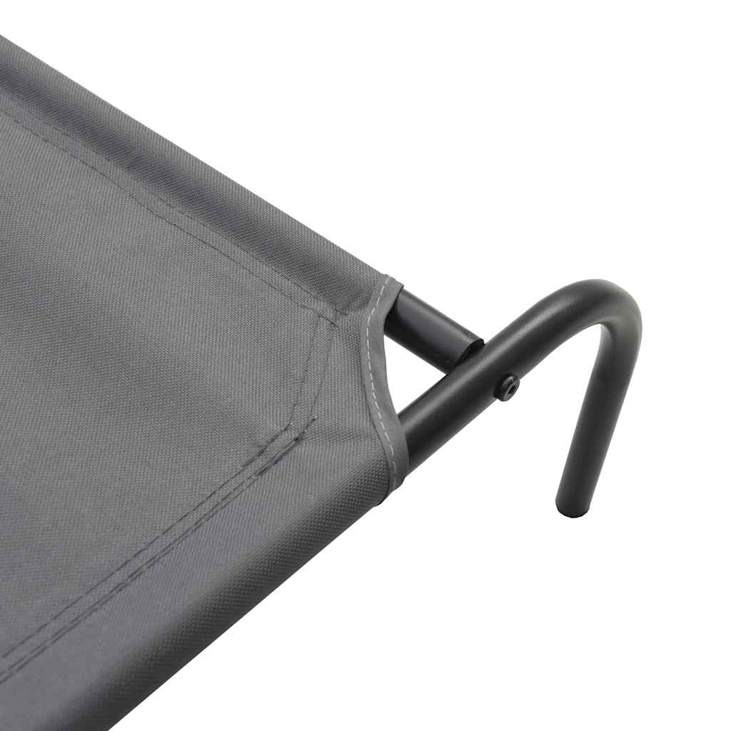 Ανυψωμένο κρεβάτι σκύλου Γκρι 130x80x20 cm Ύφασμα Οξφόρδης