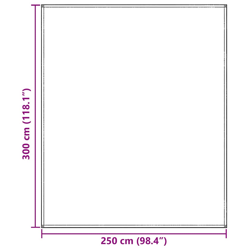 Χαλκάκι Σκηνής Μπλε και Γκρι 300 x 250 εκ Πολυαιθυλένιο - Pakobazaar