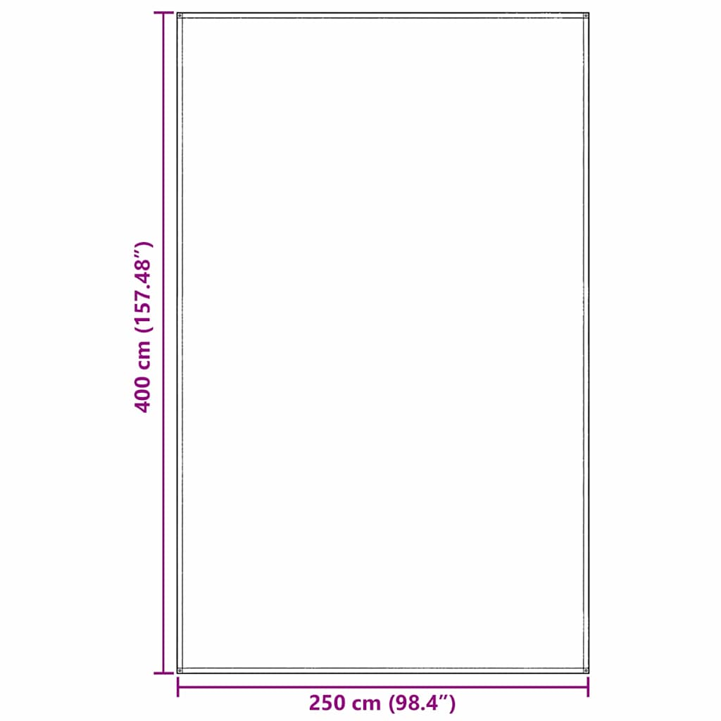 Χαλκάκι Σκηνής Μπλε και Γκρι 400 x 250 cm Πολυαιθυλένιο - Pakobazaar