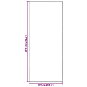 Χαλκάκι Σκηνής Μπλε και Γκρι 600 x 250 cm Πολυαιθυλένιο - Pakobazaar