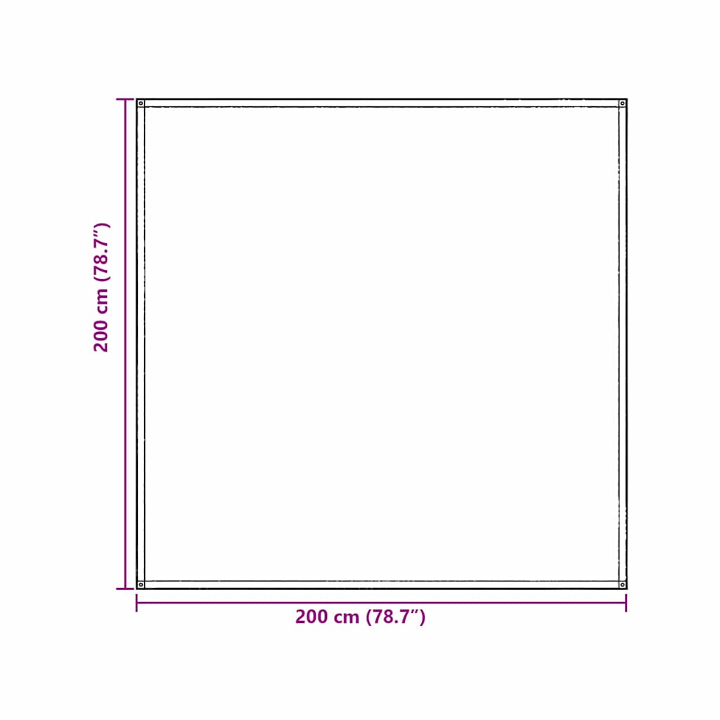 Χαλκάκι Σκηνής Ανοιχτό γκρι 200 x 200 cm Πολυαιθυλένιο - Pakobazaar