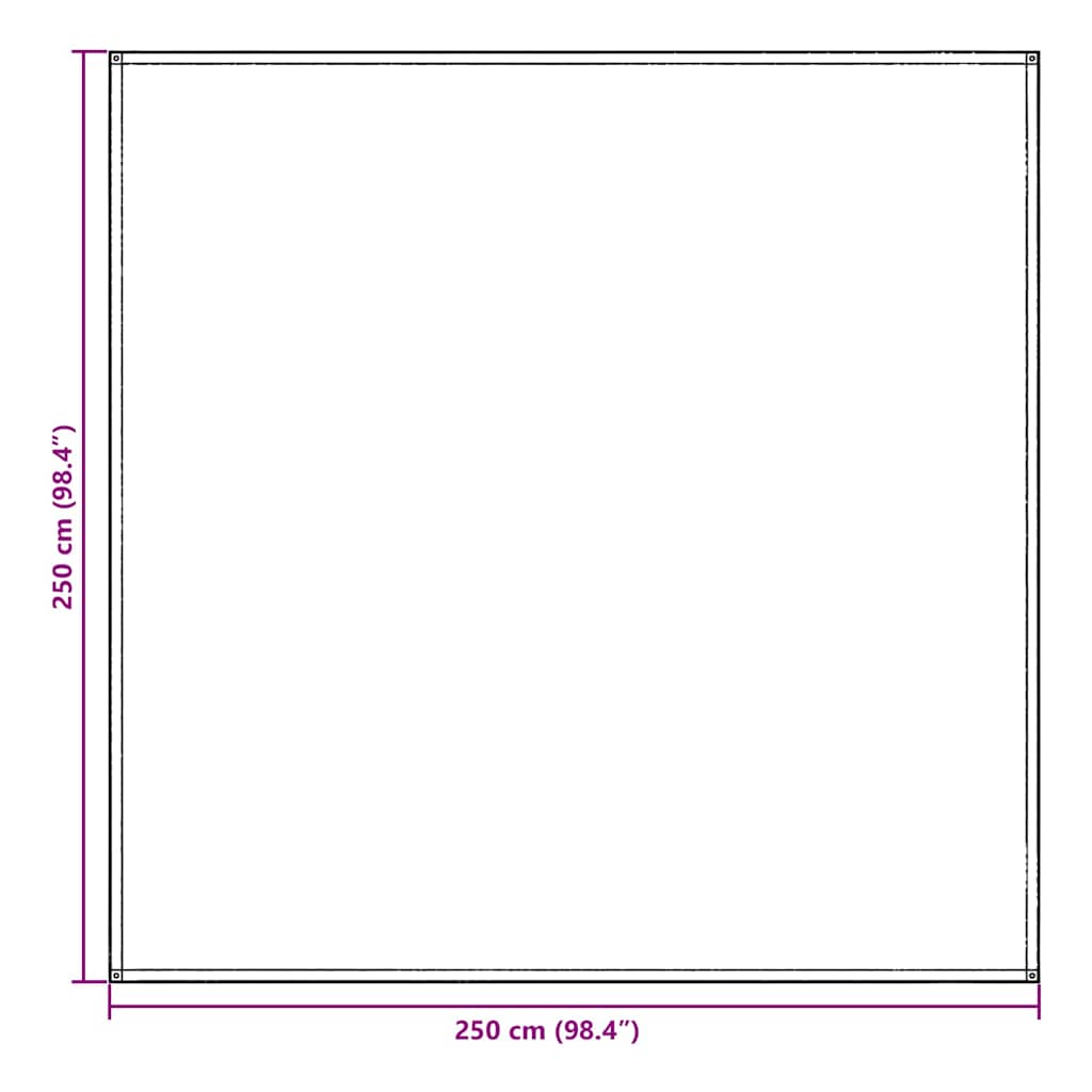 Χαλκάκι Σκηνής Ανοιχτό γκρι 250 x 250 cm Πολυαιθυλένιο - Pakobazaar