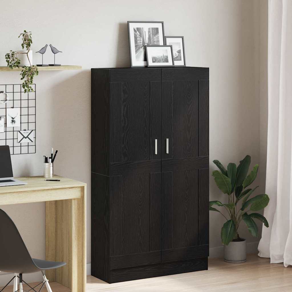 Βιβλιοθήκη Μαύρη Οξυά 82,5 x 30,5 x 150 cm Επεξεργασμένο ξύλο
