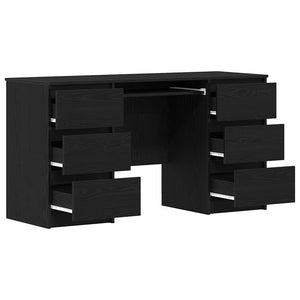 Γραφείο Μαύρη Οξυά Επεξεργασμένο Ξύλο 140 x 50 x 76 εκ.