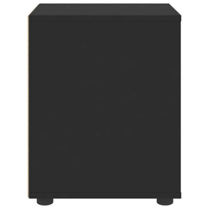 Κομοδίνο "VISNES" Μαύρο 45x40x50 cm Κατασκευασμένο ξύλο - Pakobazaar