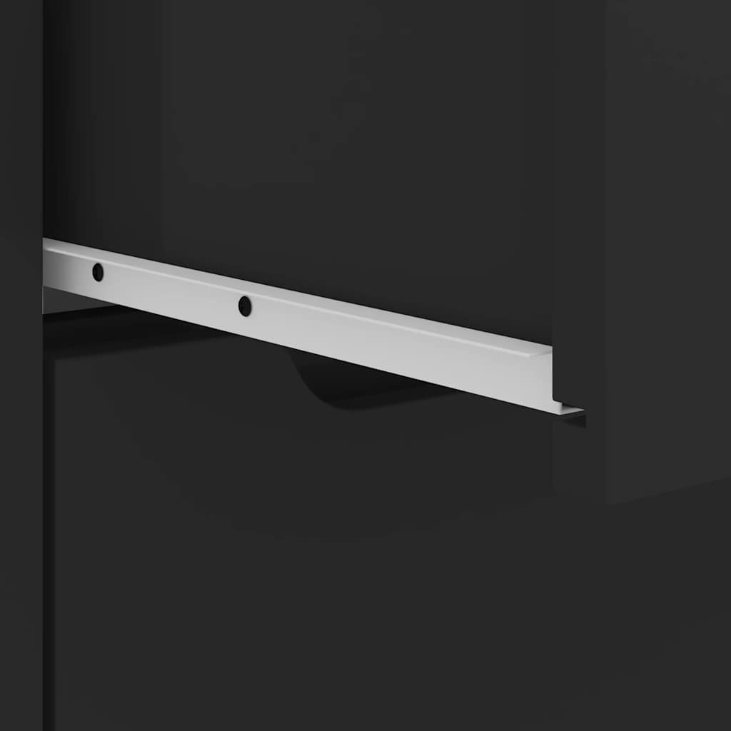 Κομοδίνο "VISNES" Μαύρο 45x40x50 cm Κατασκευασμένο ξύλο - Pakobazaar