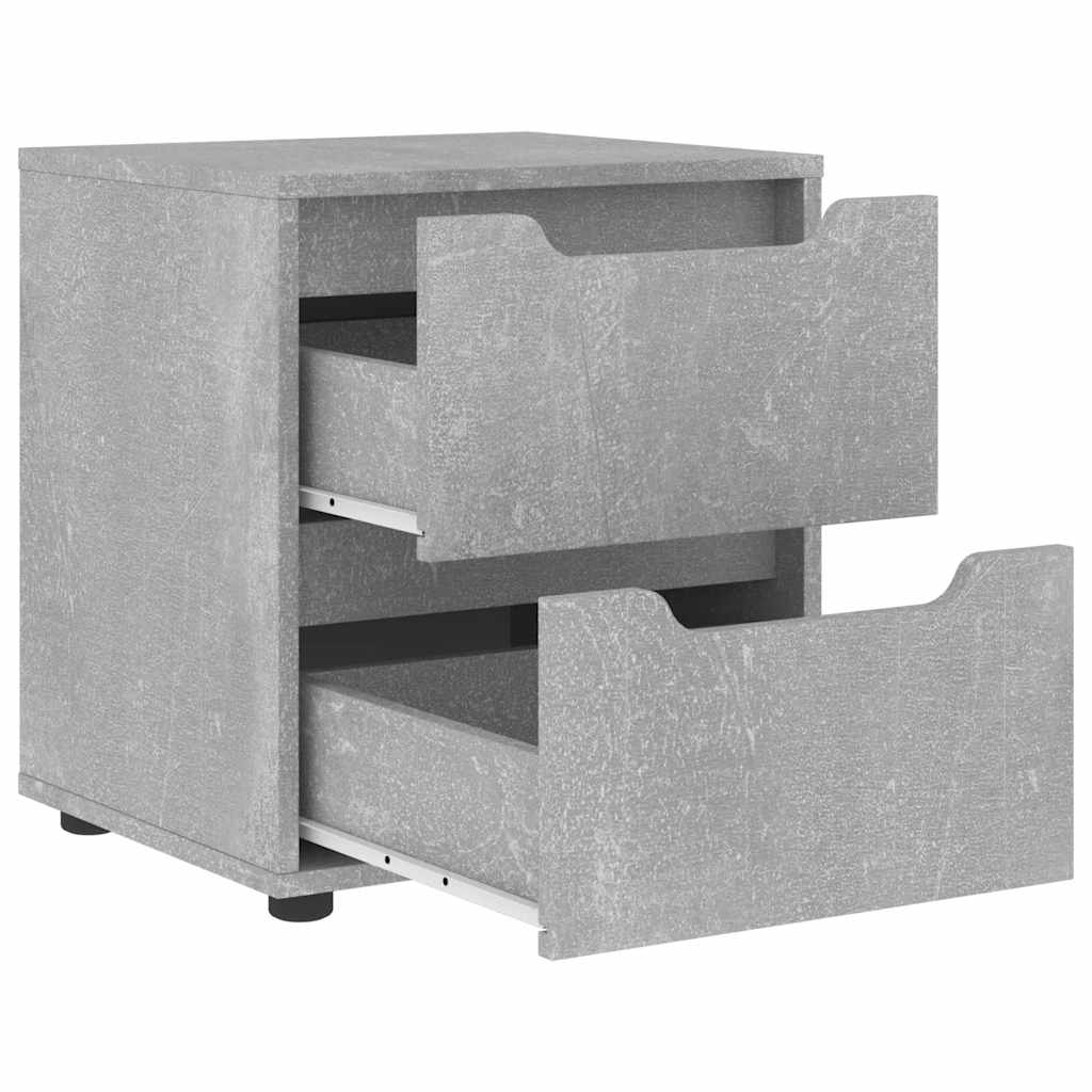 Κομοδίνο VISNES Μπετόν Γκρι 45x40x50 cm Επεξεργασμένο ξύλο