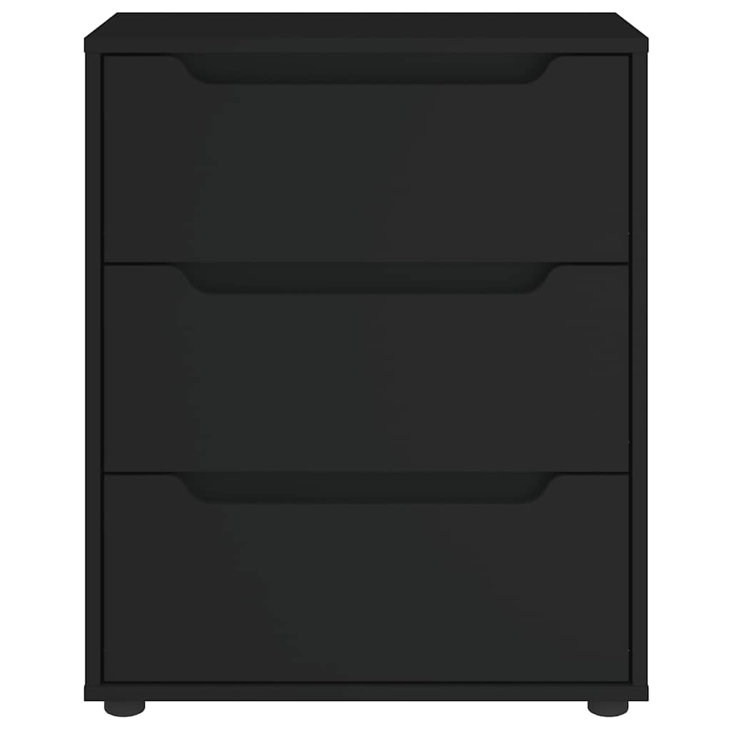 Sideboard "VISNES" Μαύρο 60x40x73 cm Ξύλο μηχανής