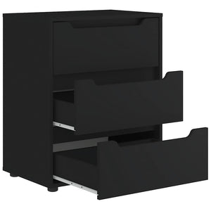 Sideboard "VISNES" Μαύρο 60x40x73 cm Ξύλο μηχανής