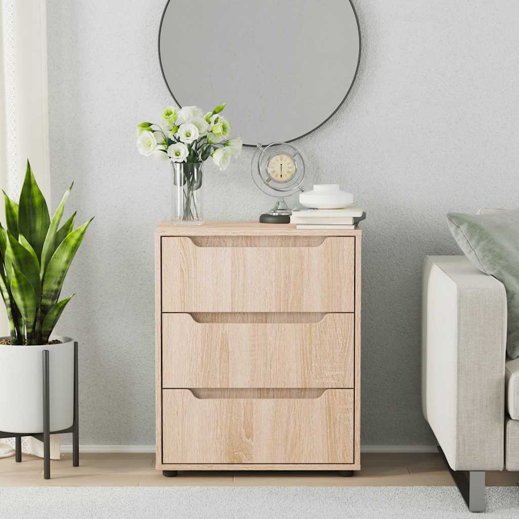 Sideboard VISNES Δρυς Sonoma 60x40x73 cm Ξύλο μηχανής - Pakobazaar