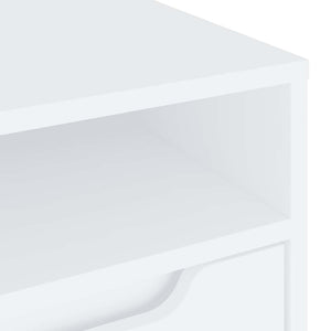 Έπιπλο Τηλεόρασης VISNES Λευκό 100x40x38 εκ. από Τεχνητό Ξύλο - Pakobazaar