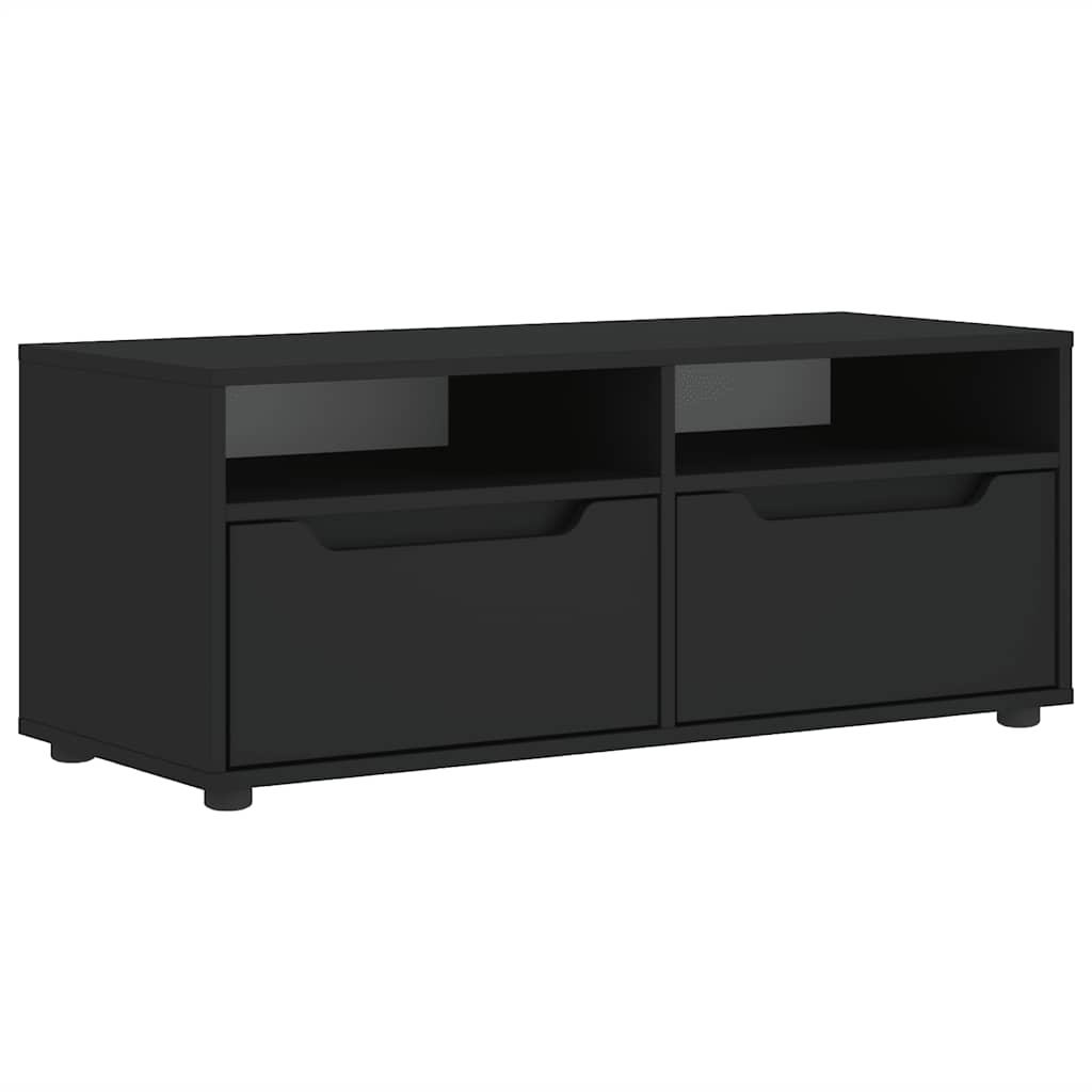 ντουλάπι τηλεόρασης VISNES Μαύρο 100x40x38 cm - Pakobazaar