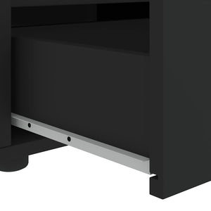 ντουλάπι τηλεόρασης VISNES Μαύρο 100x40x38 cm - Pakobazaar
