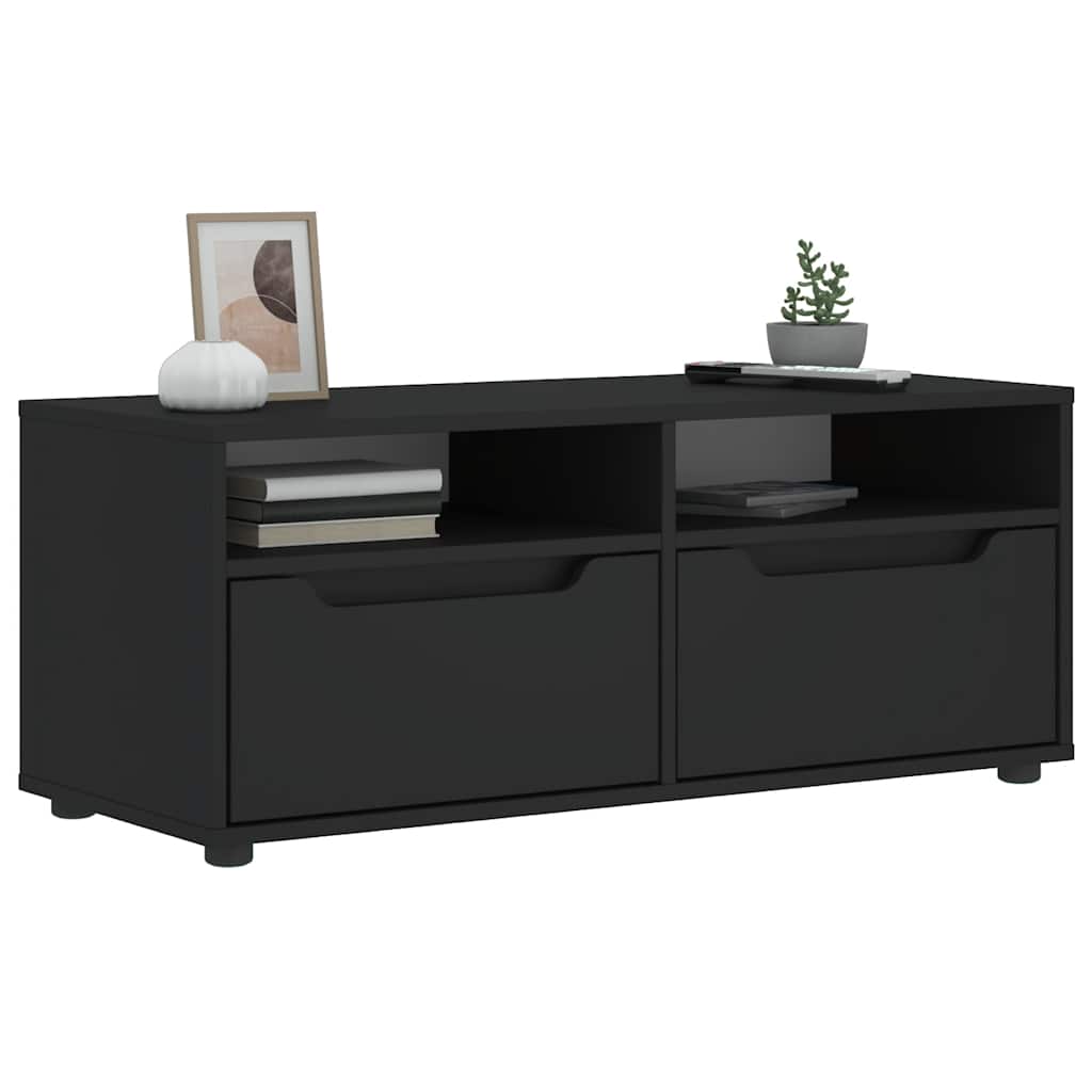 ντουλάπι τηλεόρασης VISNES Μαύρο 100x40x38 cm - Pakobazaar