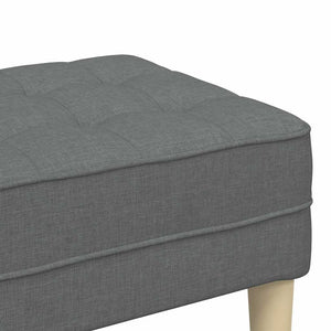 παγκάκι με μαξιλάρι Σκούρο Γκρι 113 x 57 x 39 εκ. ύφασμα
