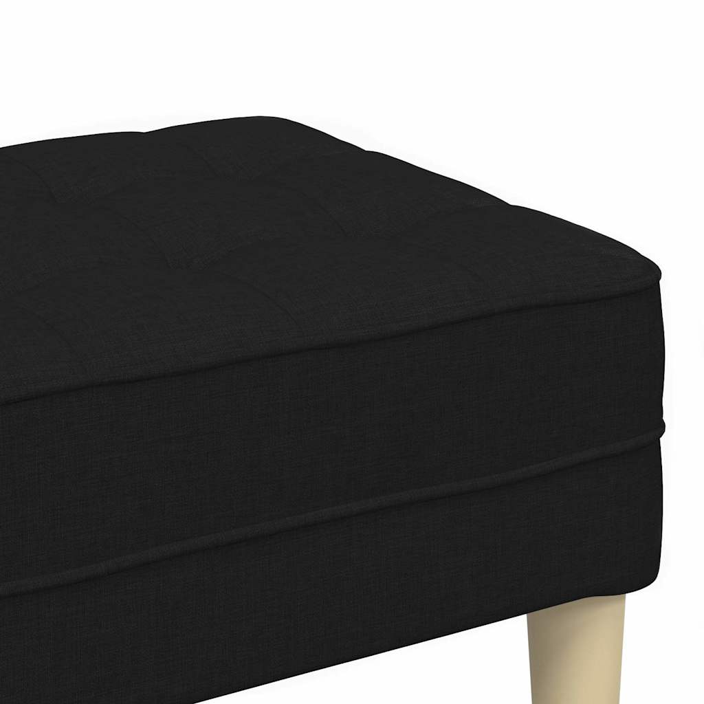 παγκάκι με μαξιλάρι Μαύρο 113 x 57 x 39 εκ. ύφασμα