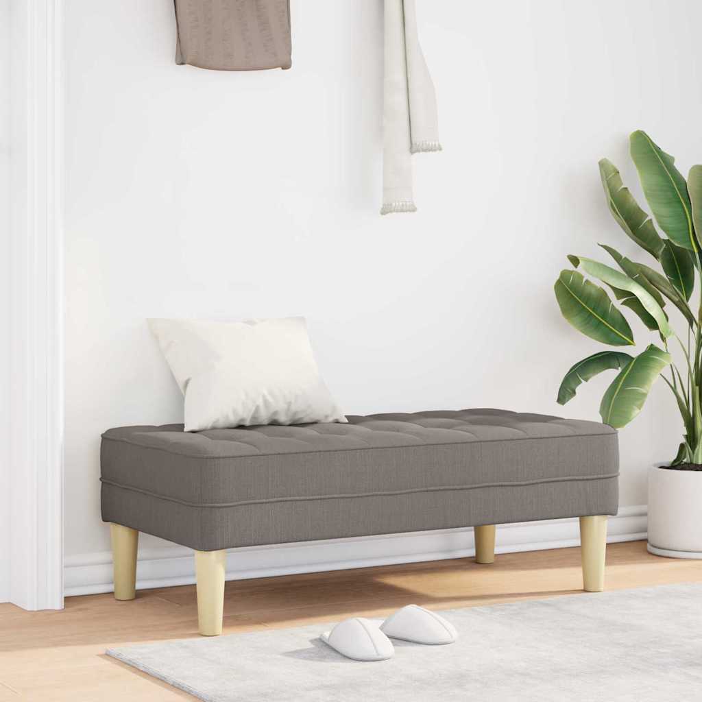 παγκάκι με μαξιλάρι Taupe 113 x 57 x 39 εκ. ύφασμα