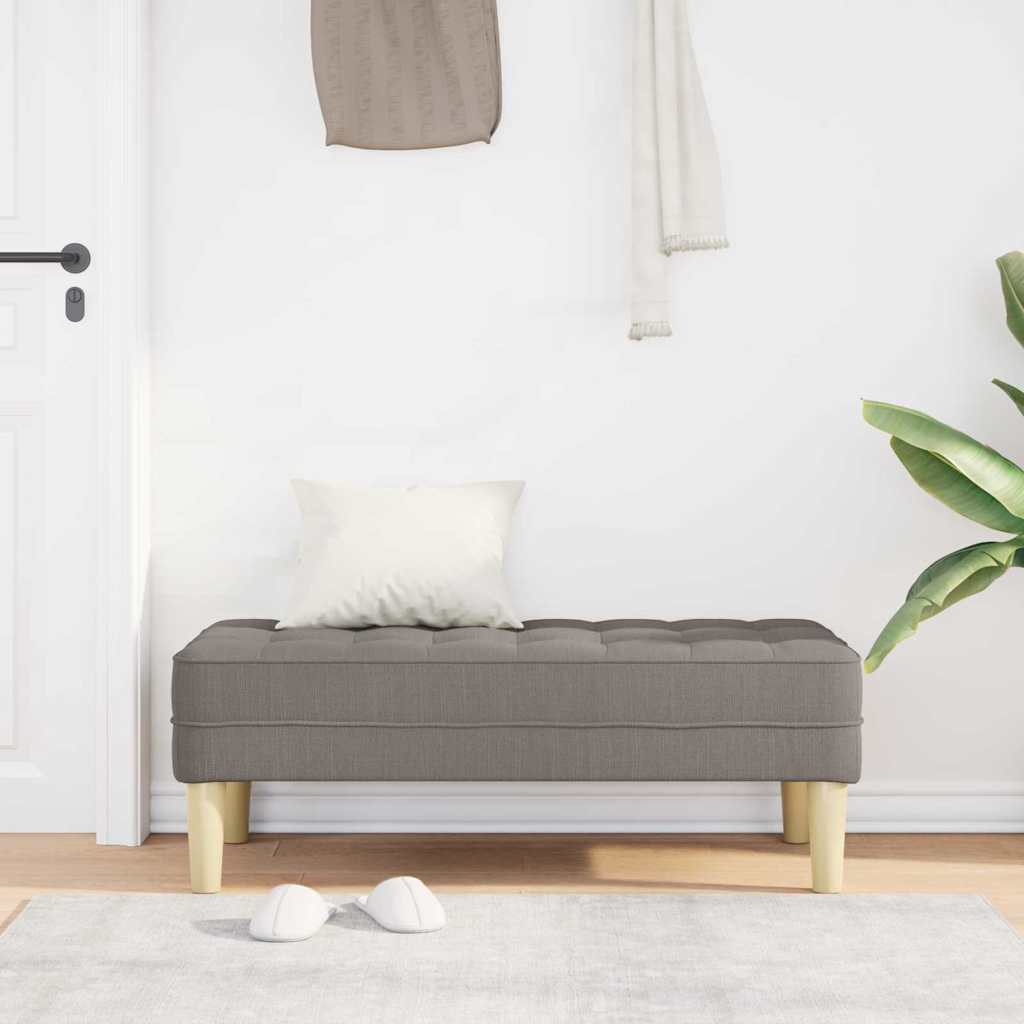 παγκάκι με μαξιλάρι Taupe 113 x 57 x 39 εκ. ύφασμα