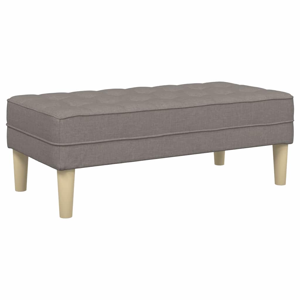 παγκάκι με μαξιλάρι Taupe 113 x 57 x 39 εκ. ύφασμα