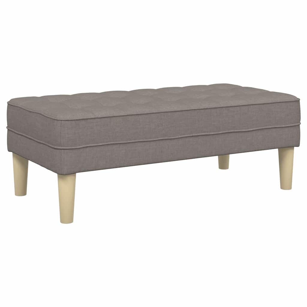 παγκάκι με μαξιλάρι Taupe 113 x 57 x 39 εκ. ύφασμα