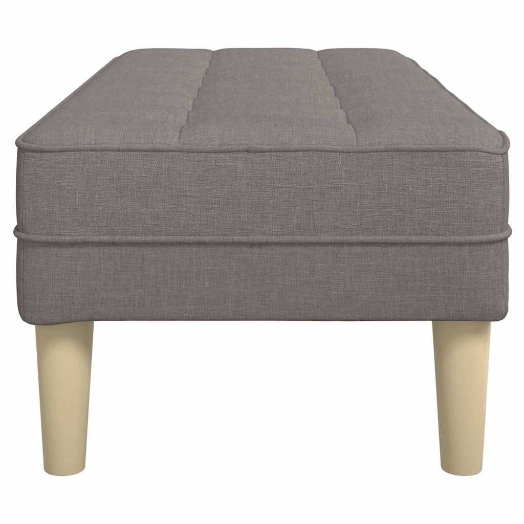 παγκάκι με μαξιλάρι Taupe 113 x 57 x 39 εκ. ύφασμα