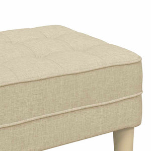 παγκάκι με μαξιλάρι Κρεμ 113 x 57 x 39 εκ. ύφασμα - Pakobazaar