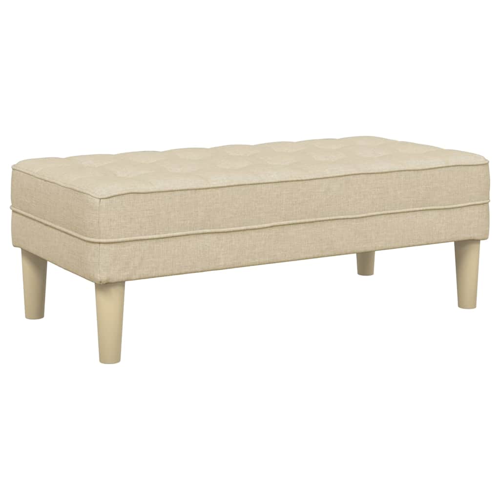 παγκάκι με μαξιλάρι Κρεμ 113 x 57 x 39 εκ. ύφασμα - Pakobazaar