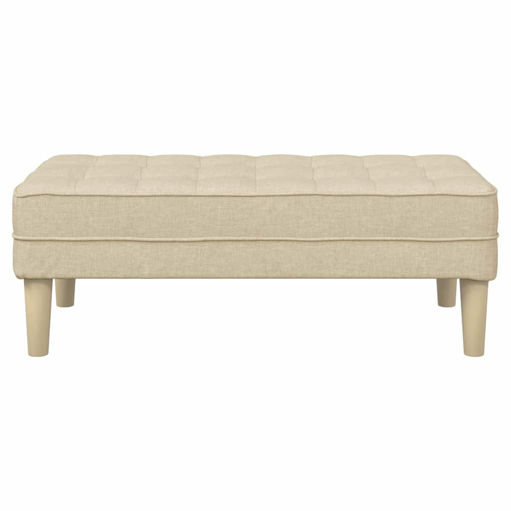 παγκάκι με μαξιλάρι Κρεμ 113 x 57 x 39 εκ. ύφασμα - Pakobazaar