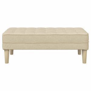 παγκάκι με μαξιλάρι Κρεμ 113 x 57 x 39 εκ. ύφασμα - Pakobazaar