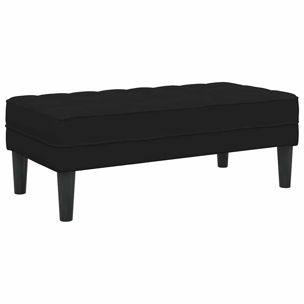 παγκάκι με μαξιλάρι Μαύρο 113 x 57 x 39 εκ. Βελούδο - Pakobazaar