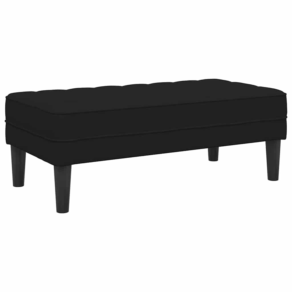 παγκάκι με μαξιλάρι Μαύρο 113 x 57 x 39 εκ. Βελούδο - Pakobazaar