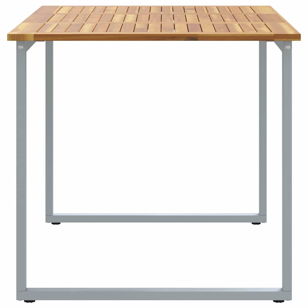 Τραπέζι Κήπου Γκρι 140 x 80 x 75 cm Στερεό Ξύλο Ακακίας