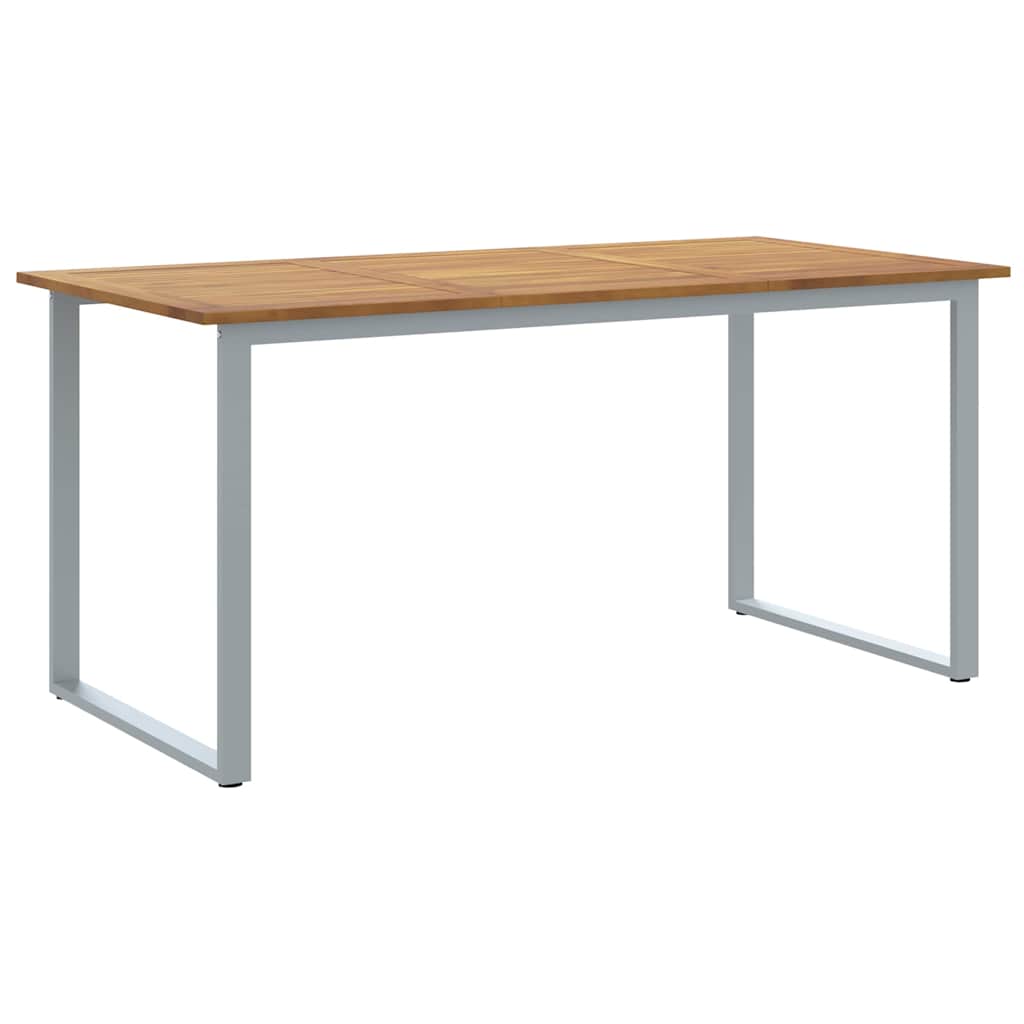 Τραπέζι Κήπου Γκρι 160 x 80 x 75 cm Στερεό Ξύλο Ακακίας