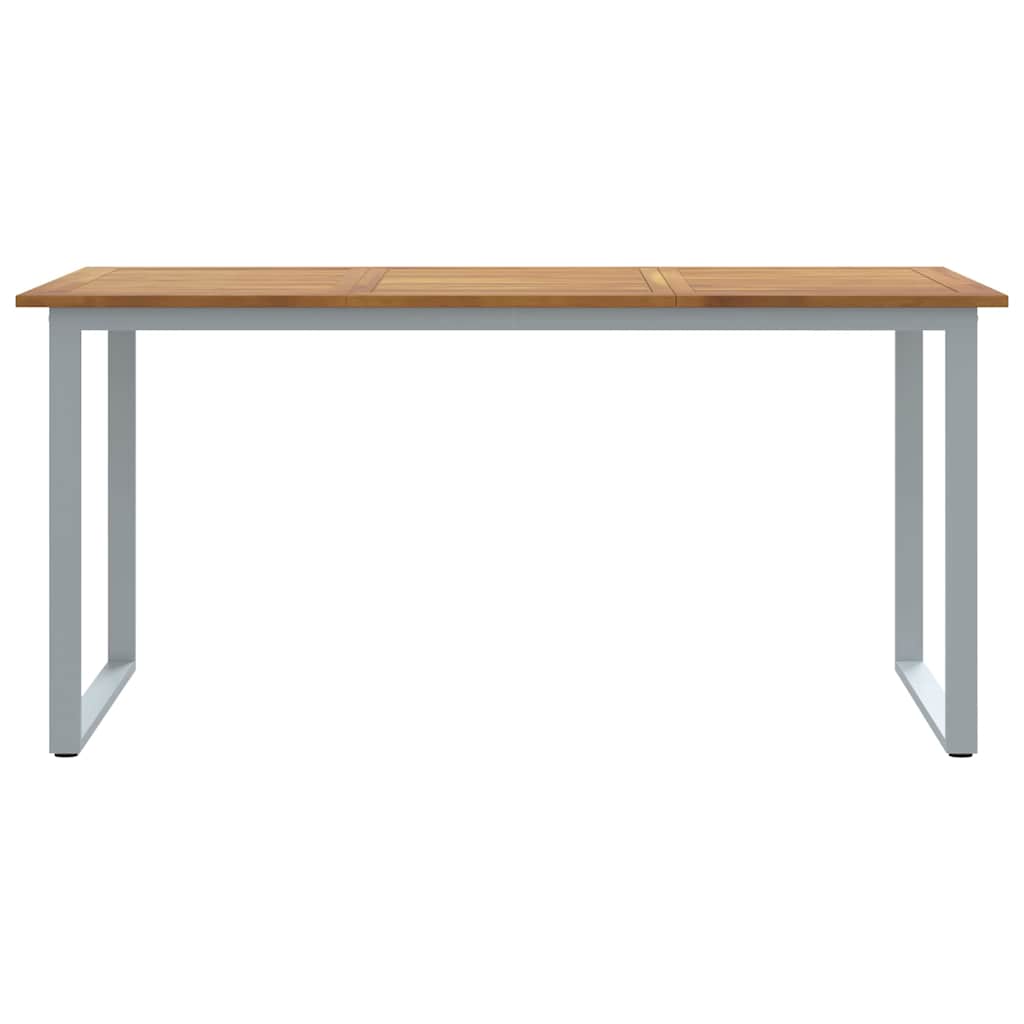 Τραπέζι Κήπου Γκρι 160 x 80 x 75 cm Στερεό Ξύλο Ακακίας
