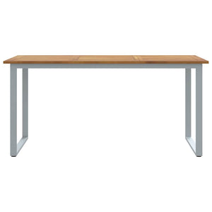 Τραπέζι Κήπου Γκρι 160 x 80 x 75 cm Στερεό Ξύλο Ακακίας