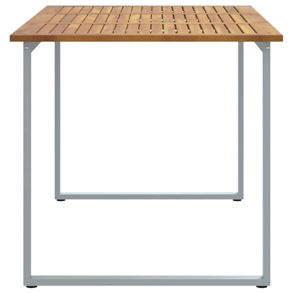 Τραπέζι Κήπου Γκρι 160 x 80 x 75 cm Στερεό Ξύλο Ακακίας