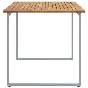 Τραπέζι Κήπου Γκρι 160 x 80 x 75 cm Στερεό Ξύλο Ακακίας