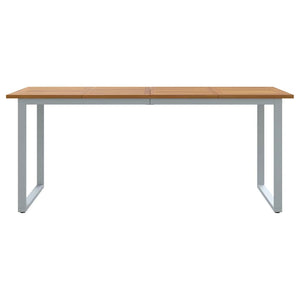 Τραπέζι Κήπου Γκρι 180 x 90 x 75 cm Στερεό Ξύλο Ακακίας