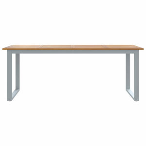 Τραπέζι Κήπου Γκρι 200 x 90 x 75 cm Στερεό Ξύλο Ακακίας