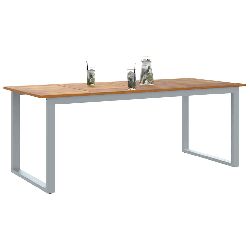 Τραπέζι Κήπου Γκρι 200 x 90 x 75 cm Στερεό Ξύλο Ακακίας