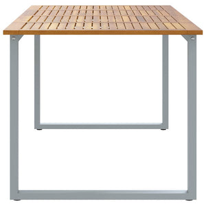 Τραπέζι Κήπου Γκρι 200 x 90 x 75 cm Στερεό Ξύλο Ακακίας