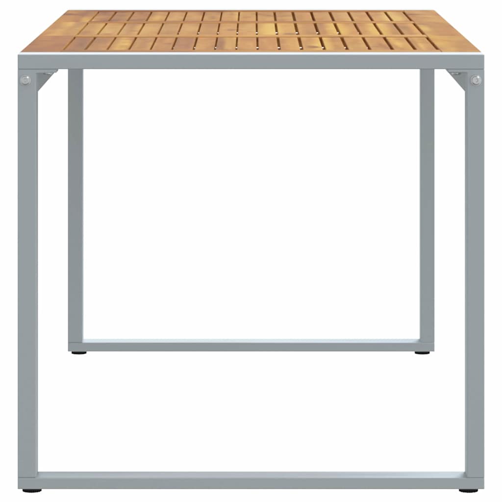 Τραπέζι Κήπου Γκρι 140 x 80 x 75 cm Στερεό Ξύλο Ακακίας