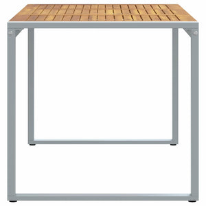 Τραπέζι Κήπου Γκρι 140 x 80 x 75 cm Στερεό Ξύλο Ακακίας