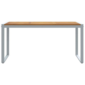 Τραπέζι Κήπου Γκρι 160 x 80 x 75 cm Στερεό Ξύλο Ακακίας