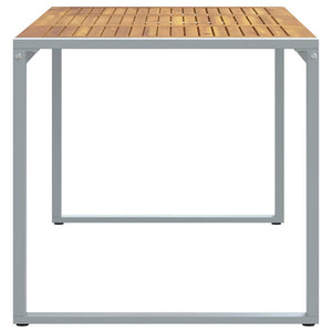 Τραπέζι Κήπου Γκρι 160 x 80 x 75 cm Στερεό Ξύλο Ακακίας