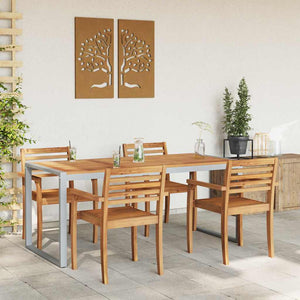 Τραπέζι Κήπου Γκρι 180 x 90 x 75 cm Στερεό Ξύλο Ακακίας