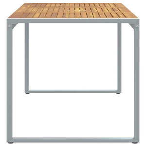 Τραπέζι Κήπου Γκρι 180 x 90 x 75 cm Στερεό Ξύλο Ακακίας