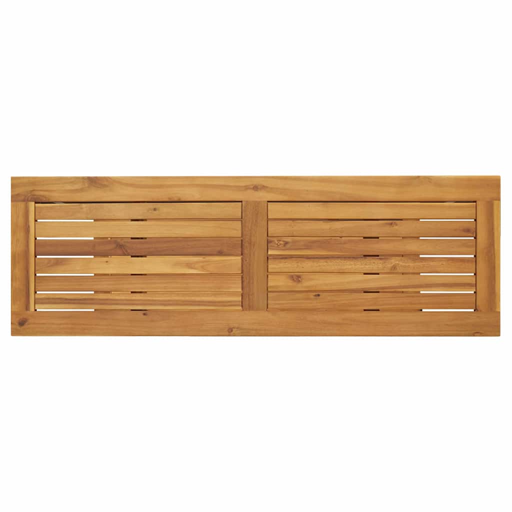 Εξωτερικό Τραπέζι με ράφι Φυσικό και Μαύρο 110 x 35 x 75 cm